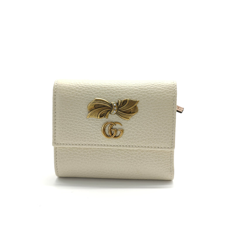 Marmont Double G Logo Running GG Logo Trifold Wallet