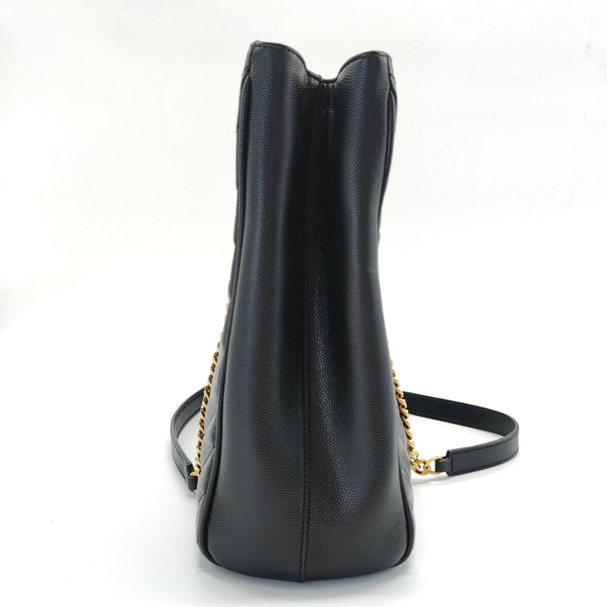 Classic Monogram Shopper Matelasse Chevron Leather Large