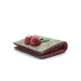 Cherries Flap Card Case GG Coated Canvas