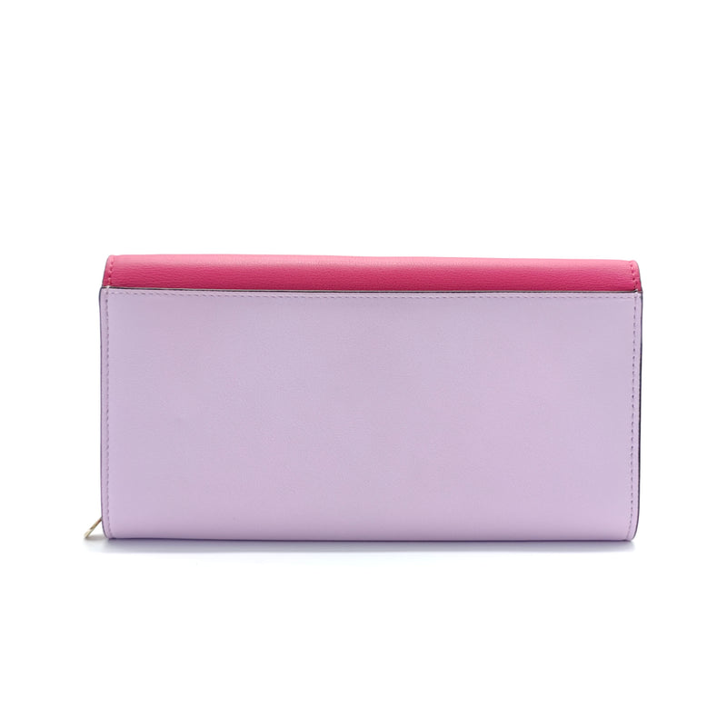 Bi-Color Diorissimo Leather Continental Wallet