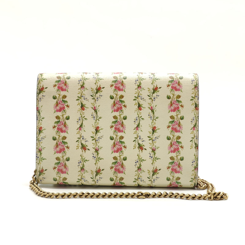 Dionysus Chain Wallet Printed Leather Small