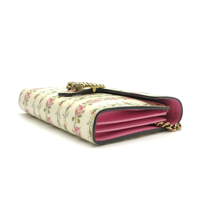 Dionysus Chain Wallet Printed Leather Small