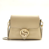 Interlocking Chain Crossbody Bag Leather Small