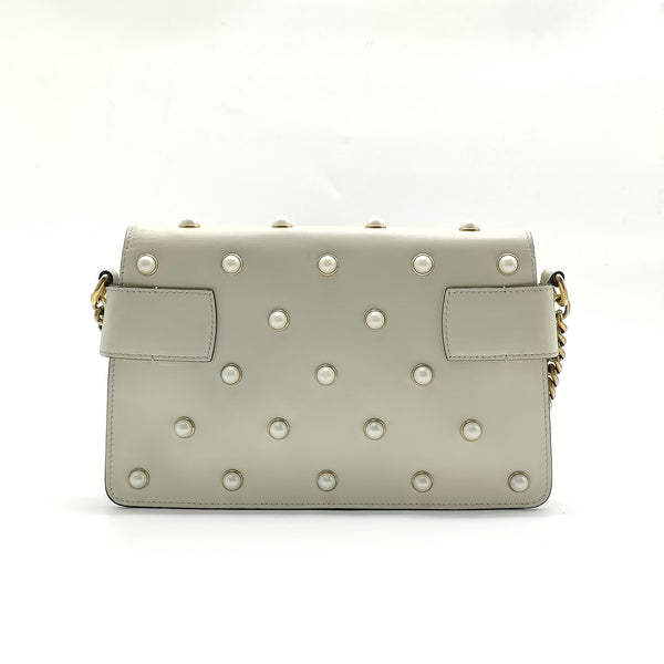 Broadway Pearly Bee Shoulder Bag Embellished Leather Mini