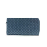 Microguccissima Zip Around Wallet Deep Cobalt