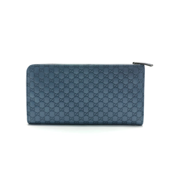 Microguccissima Zip Around Wallet Deep Cobalt