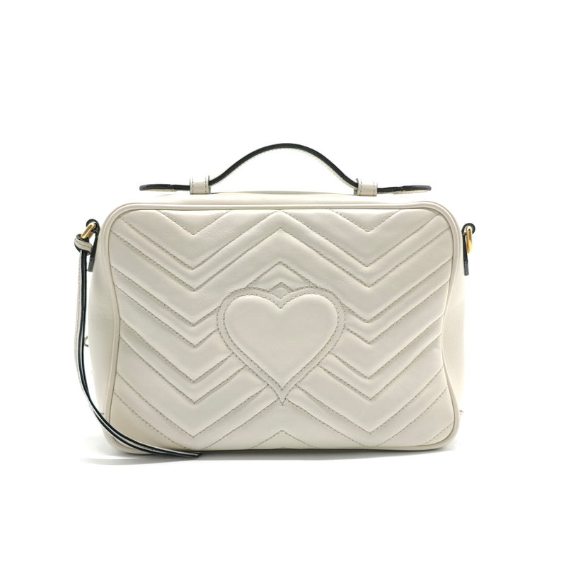 GG Marmont Top Handle Flap Bag Matelasse Leather Mini