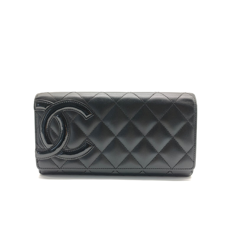 Cambon Gusset Wallet Quilted Lambskin Long