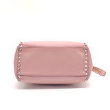 Vitello Rockstud Double Handle Tote Water Rose