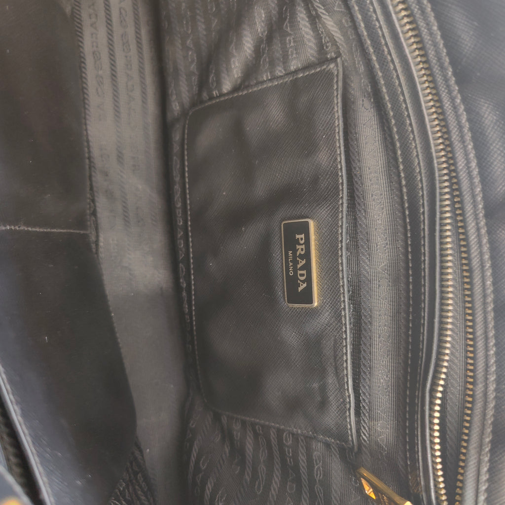 Double Zip Lux Tote Saffiano Leather Large