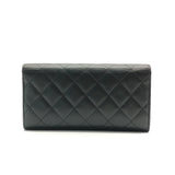 Chanel Black Quilted Leather Cambon Ligne Wallet