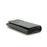 Chanel Black Quilted Leather Cambon Ligne Wallet