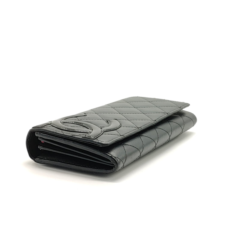 Chanel Black Quilted Leather Cambon Ligne Wallet