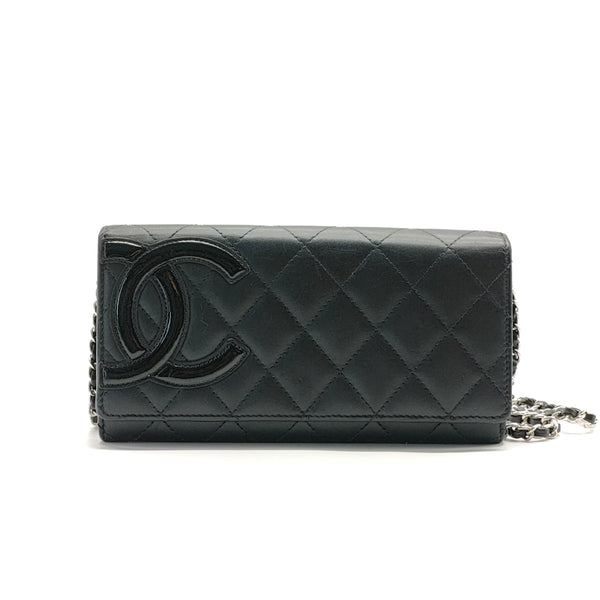 Chanel Black Quilted Leather Cambon Ligne Wallet