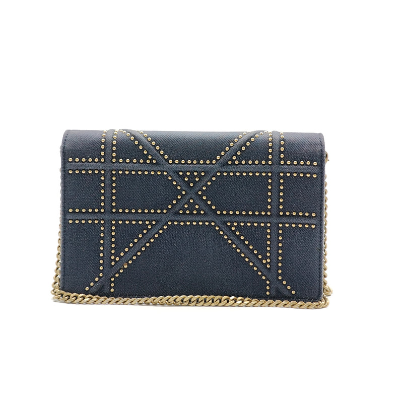 Diorama Flap Bag Studded Leather Small