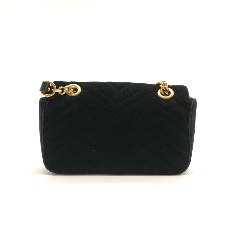 GG Marmont Flap Bag Matelasse Velvet Mini