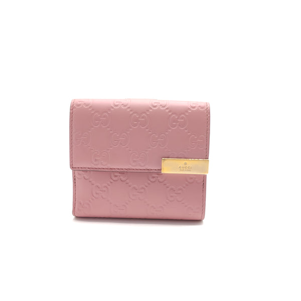 Microguccissima Pattern Leather Compact Wallet