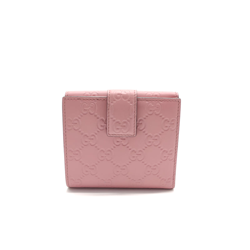 Microguccissima Pattern Leather Compact Wallet