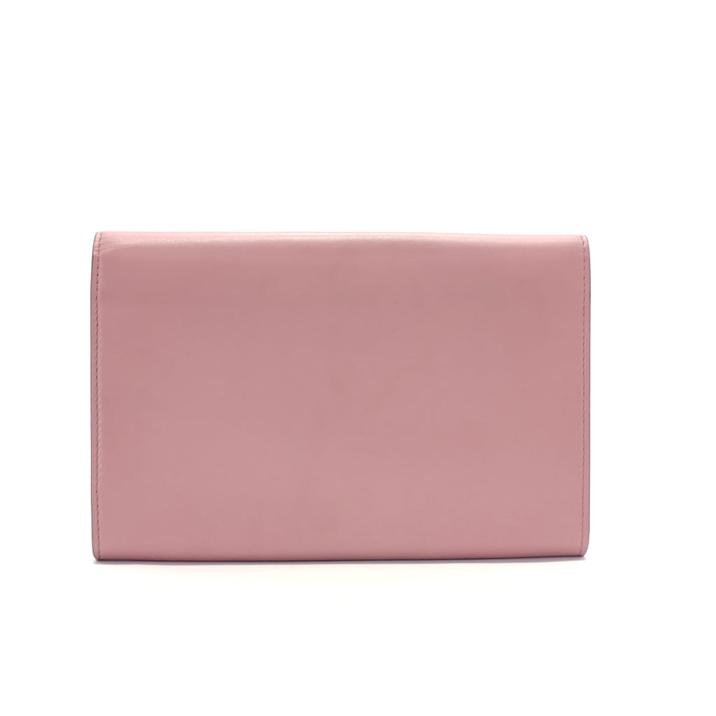 Pearly Peony Wallet on Chain Leather Mini