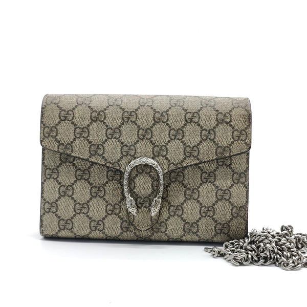 Dionysus Chain Wallet GG Coated Canvas Small