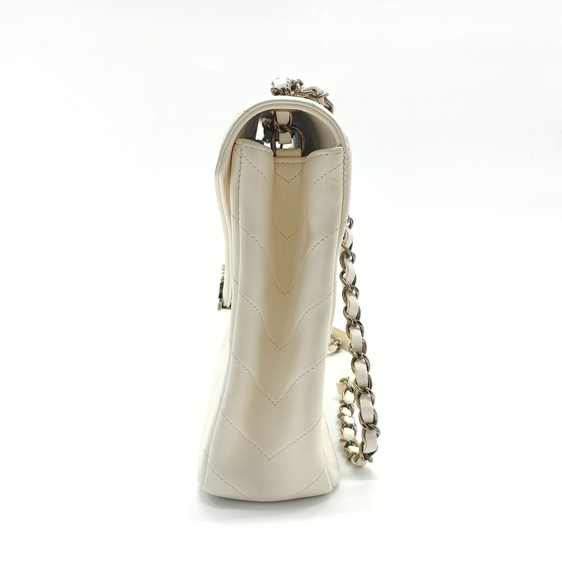 Coco Envelope Flap Bag Chevron Leather Large