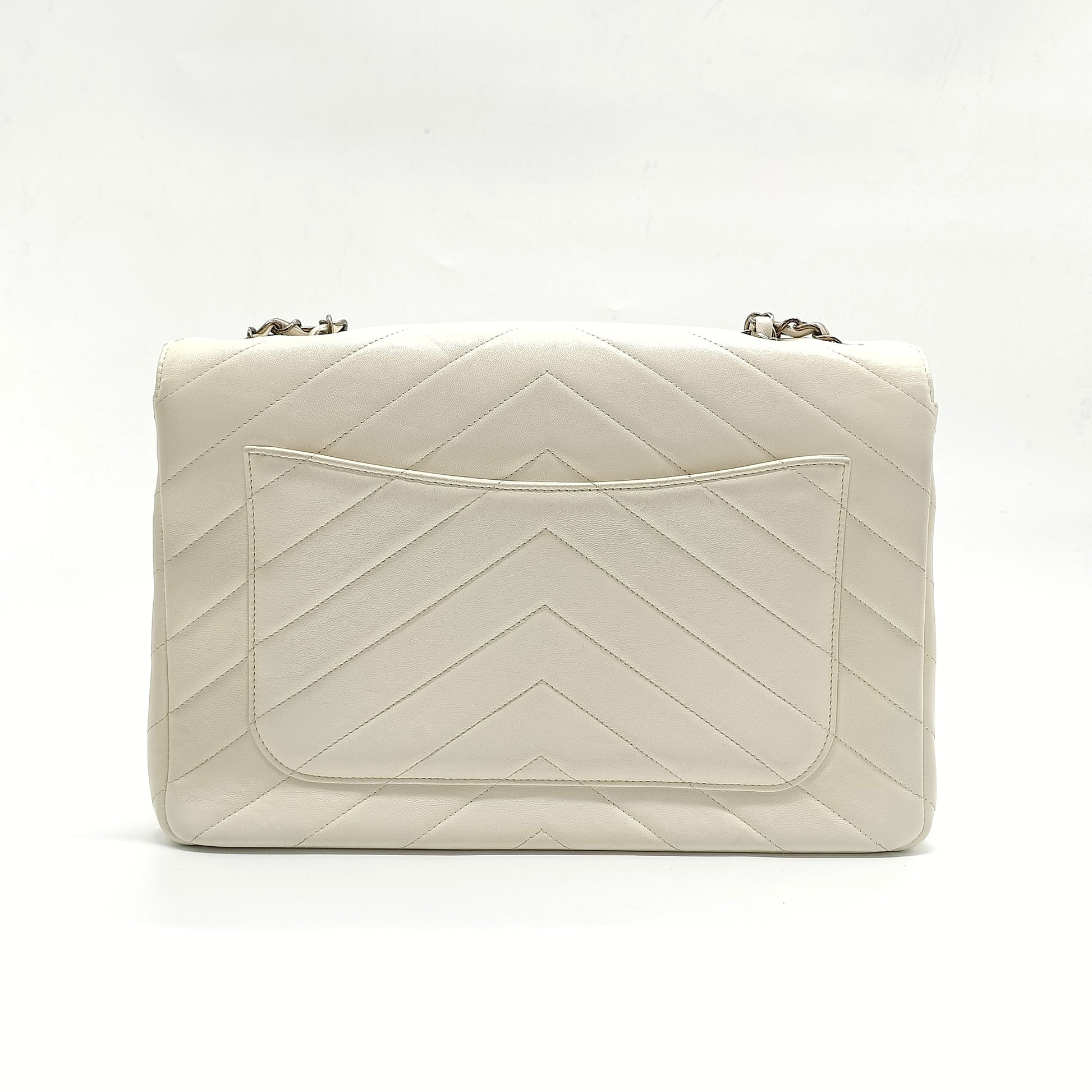 Coco Envelope Flap Bag Chevron Leather Large