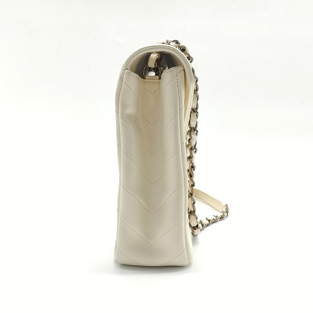 Coco Envelope Flap Bag Chevron Leather Large