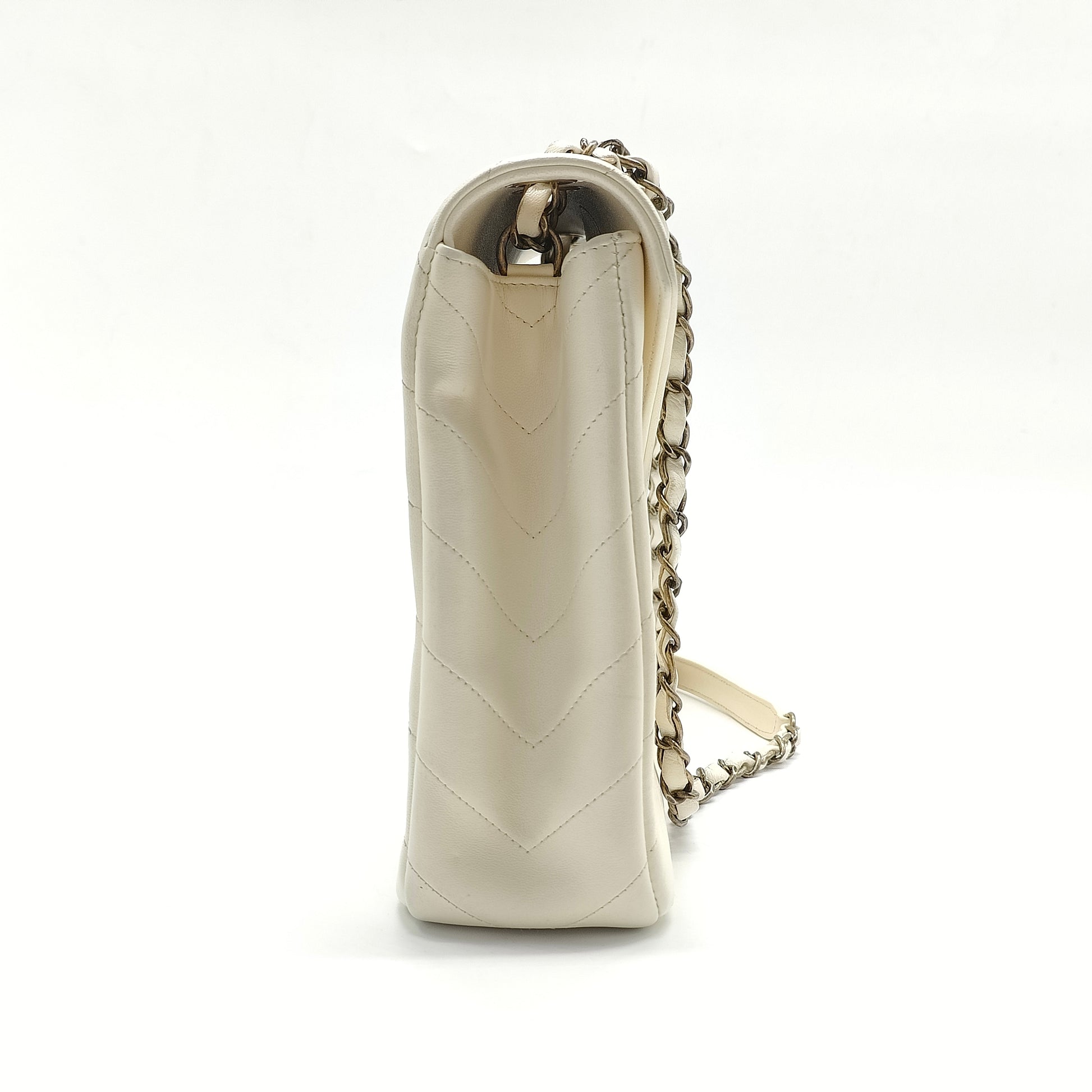 Coco Envelope Flap Bag Chevron Leather Large