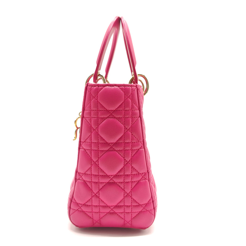 Lady Dior Bag Cannage Quilt Lambskin Medium