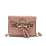 Emily Chain Flap Bag Microguccissima Leather Mini