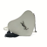 Love Heart Tassel Chain Bag Leather Small