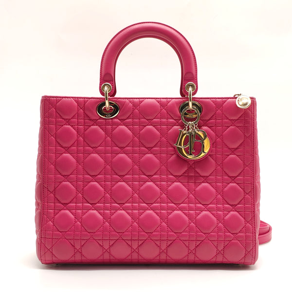 Lady Dior Bag Cannage Quilt Lambskin Large