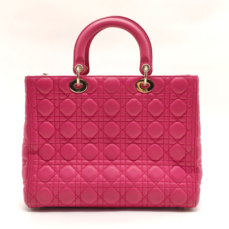 Lady Dior Bag Cannage Quilt Lambskin Large