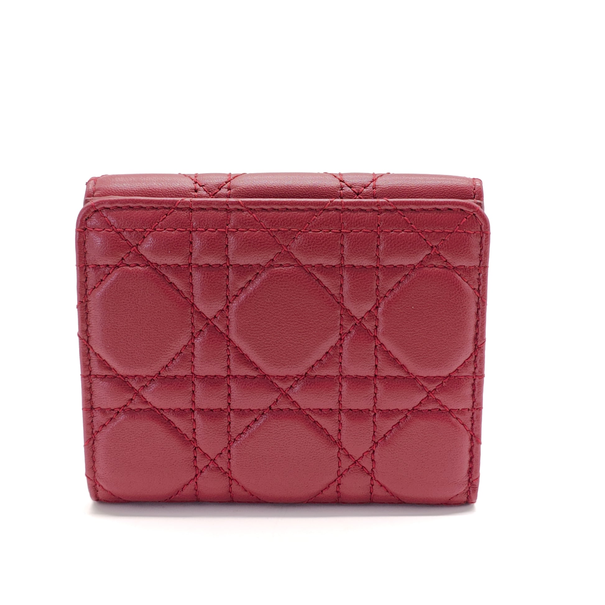 Dioraddict Square Flap Cannage Quilt Lambskin Compact