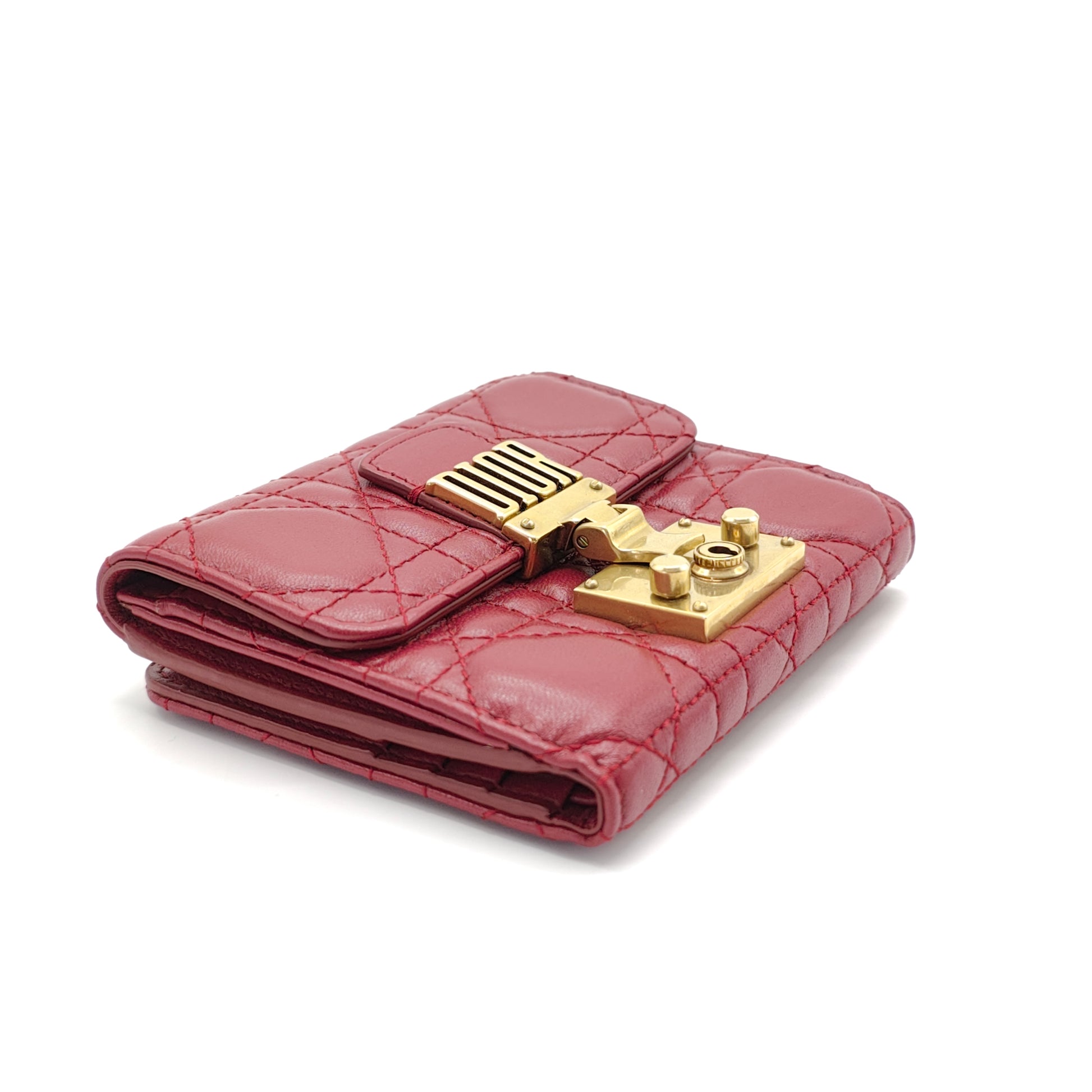 Dioraddict Square Flap Cannage Quilt Lambskin Compact