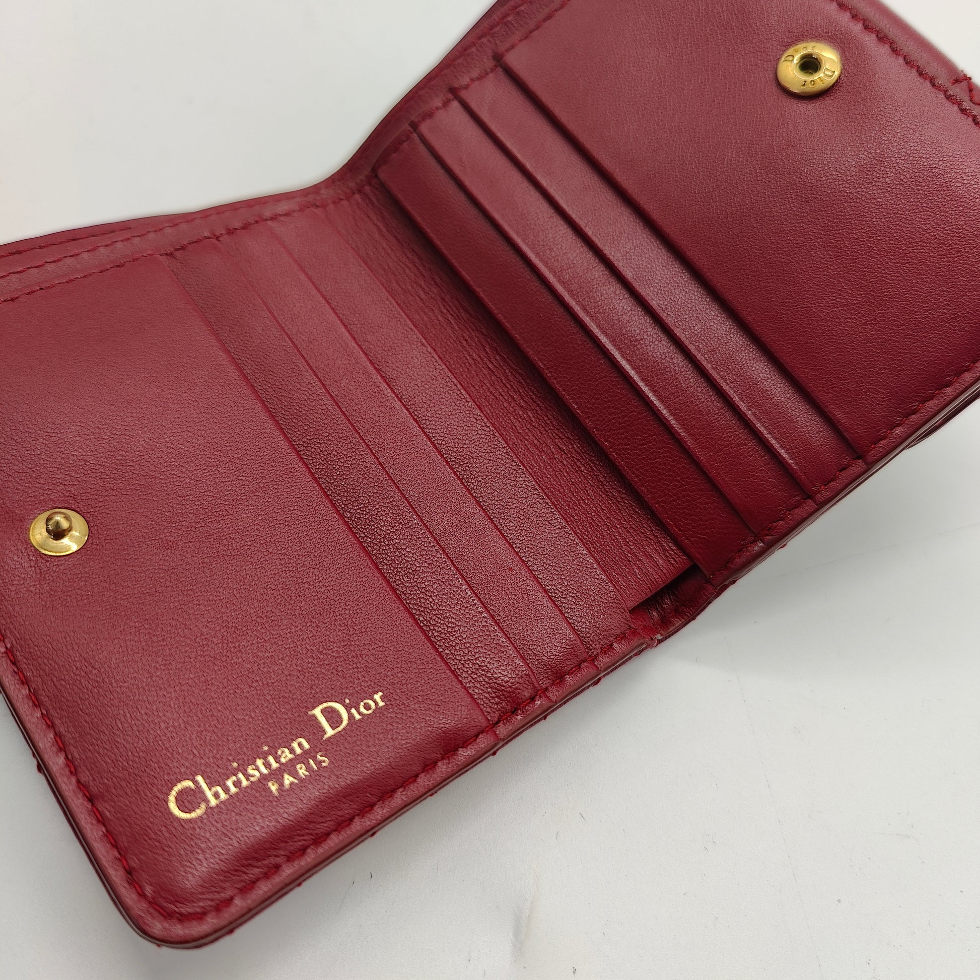 Dioraddict Square Flap Cannage Quilt Lambskin Compact