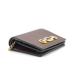 Grainy Calfskin Zumi Chain Card Case Wallet