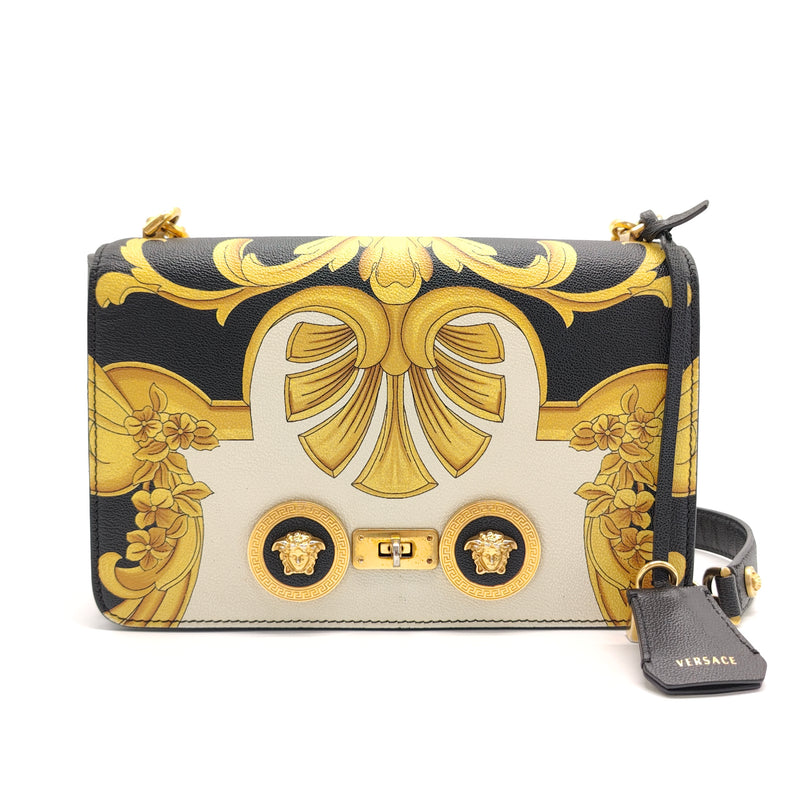 Calfskin Barocco Printed Icon Small Shoulder Bag