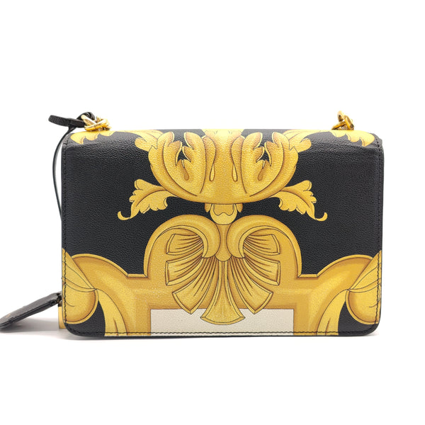 Calfskin Barocco Printed Icon Small Shoulder Bag