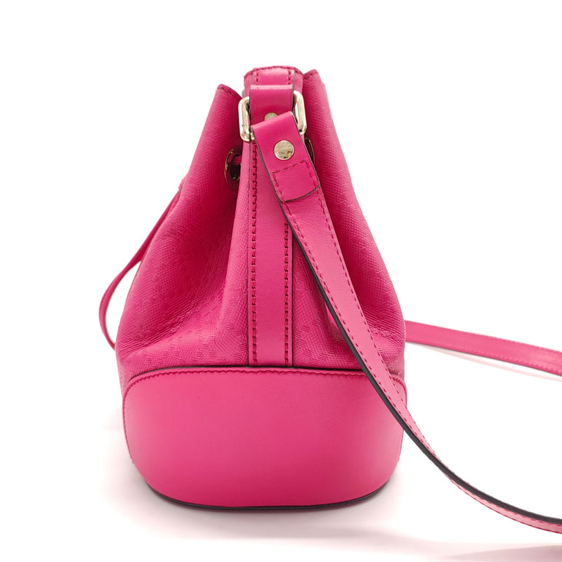 Bright Bucket Bag Diamante Leather Small