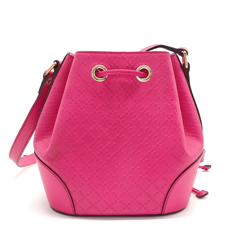 Bright Bucket Bag Diamante Leather Small