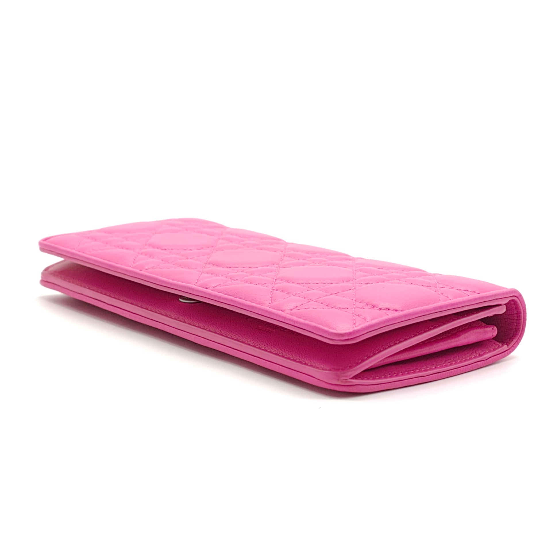 Lady Dior Cannage Cannage Pattern Continental Wallet