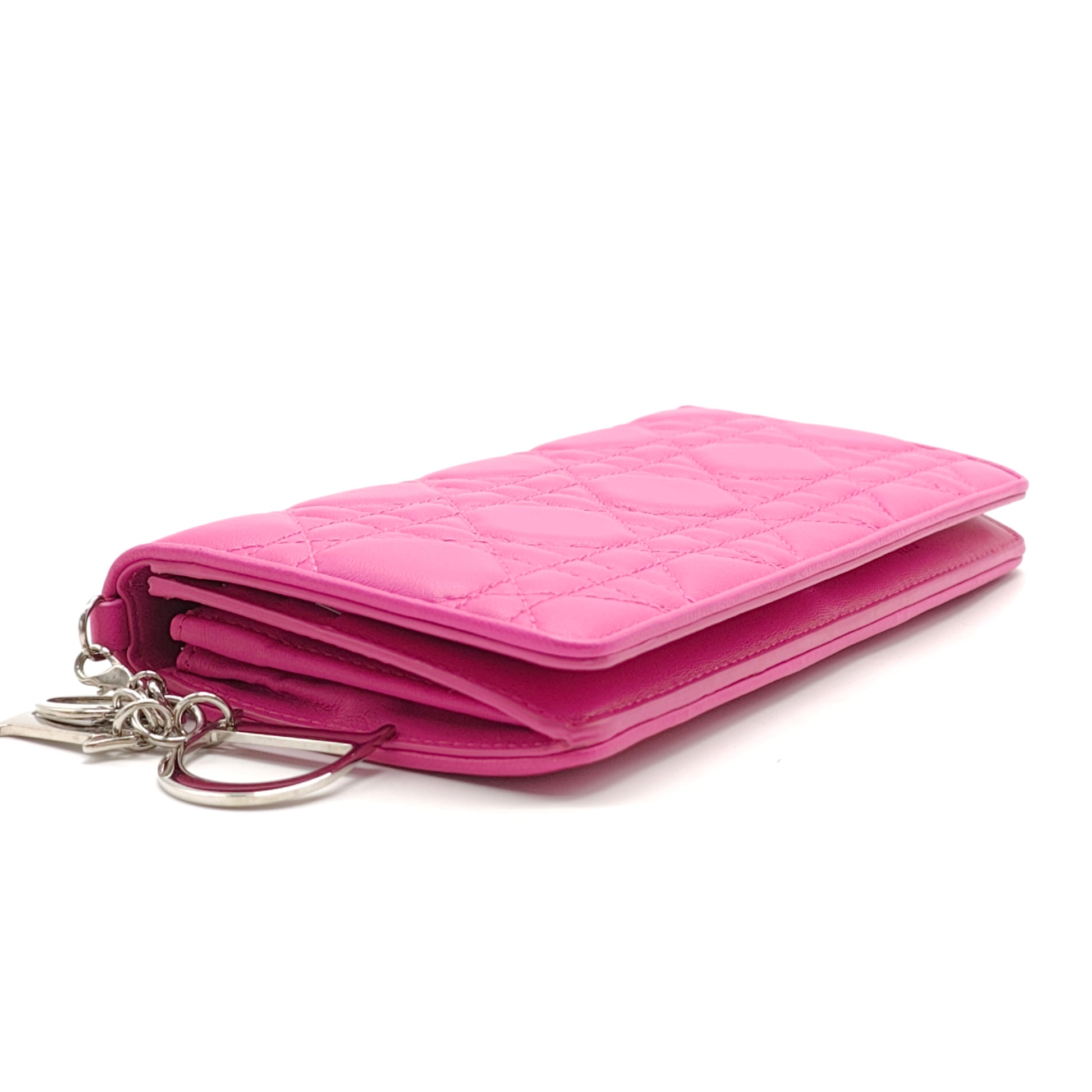 Lady Dior Cannage Cannage Pattern Continental Wallet