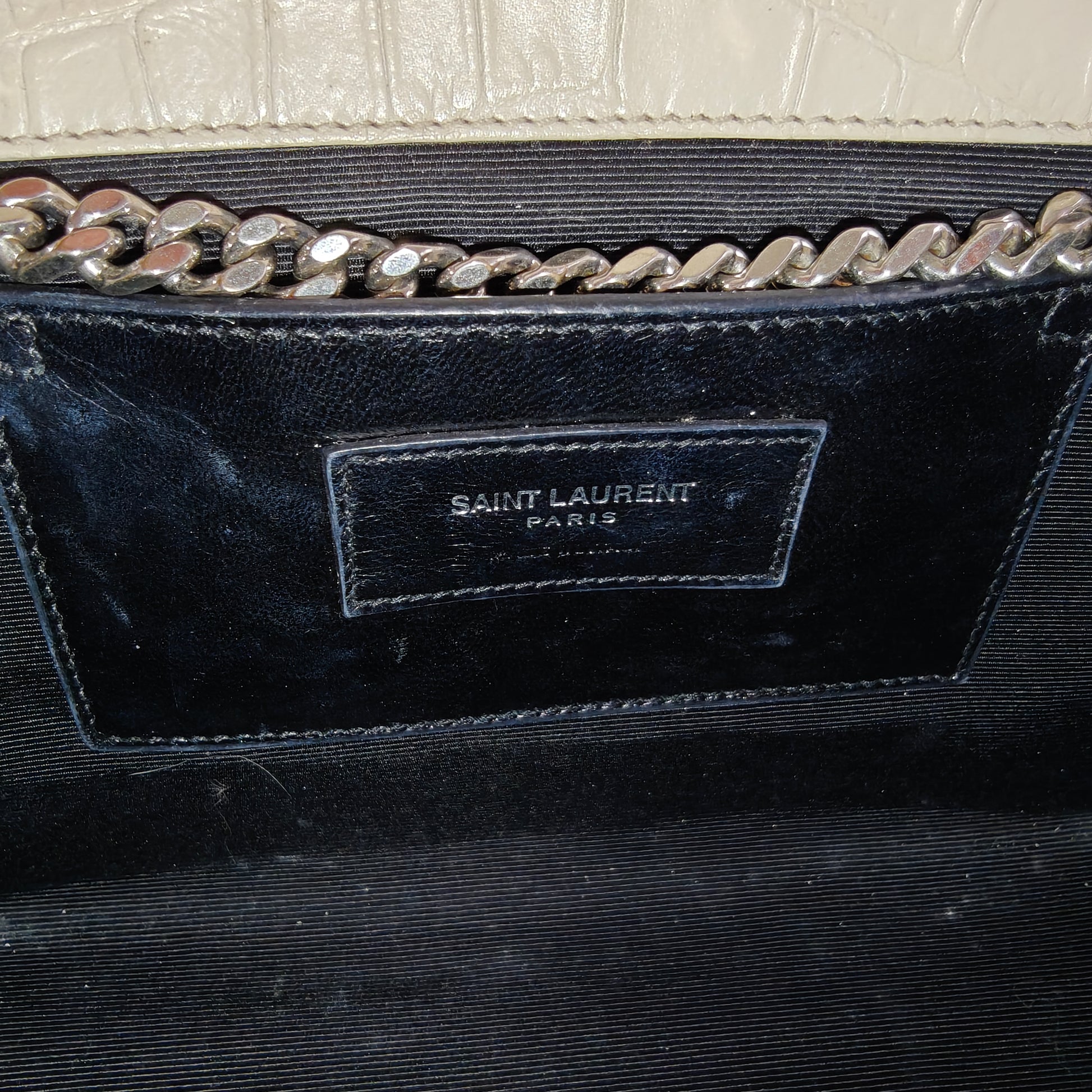 Small Embossed Monogram Kate Tassel Bag