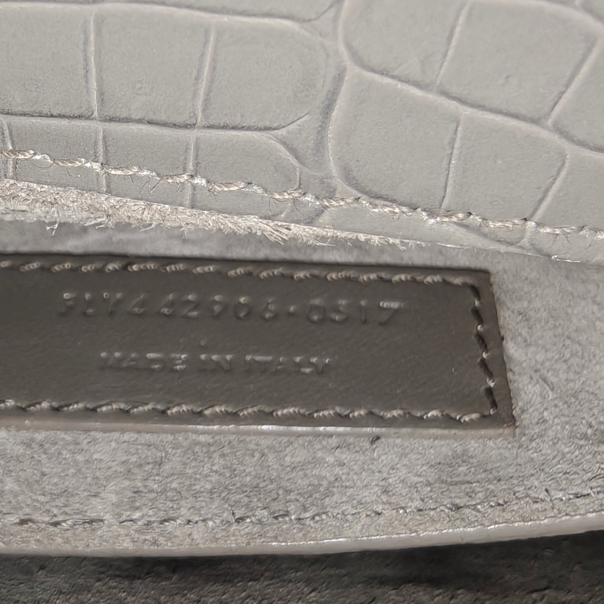 Crocodile Embossed Medium Monogram Sunset Bag