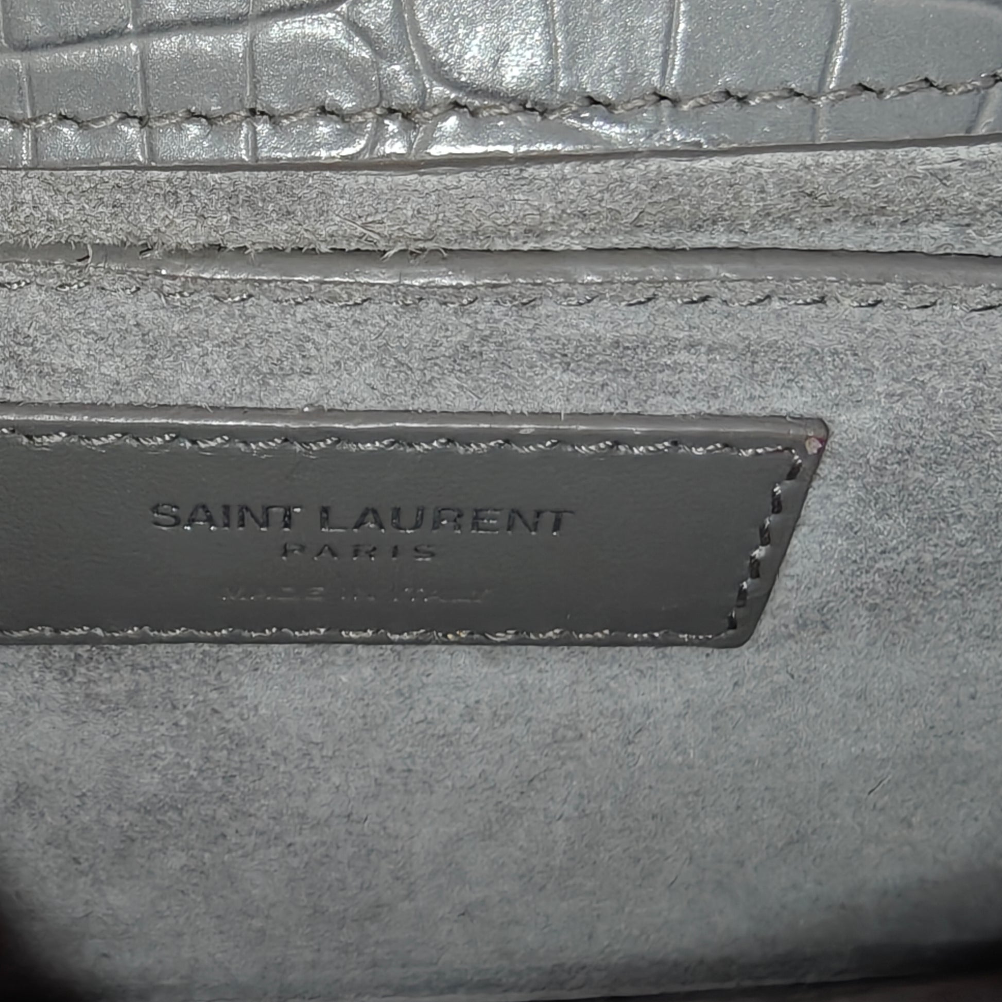 Crocodile Embossed Medium Monogram Sunset Bag