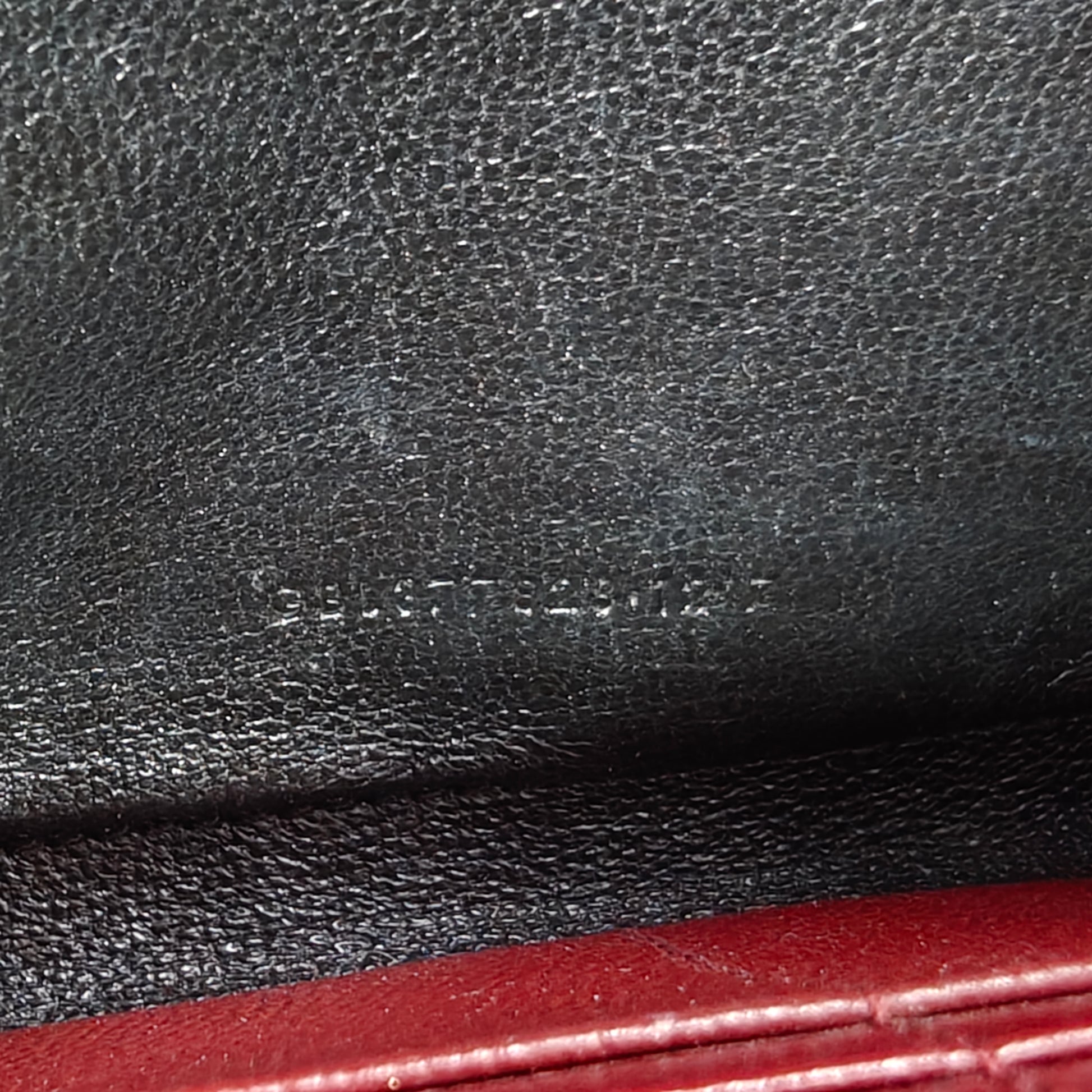 Grain De Poudre Matelasse Chevron Monogram Chain Wallet Palissandre