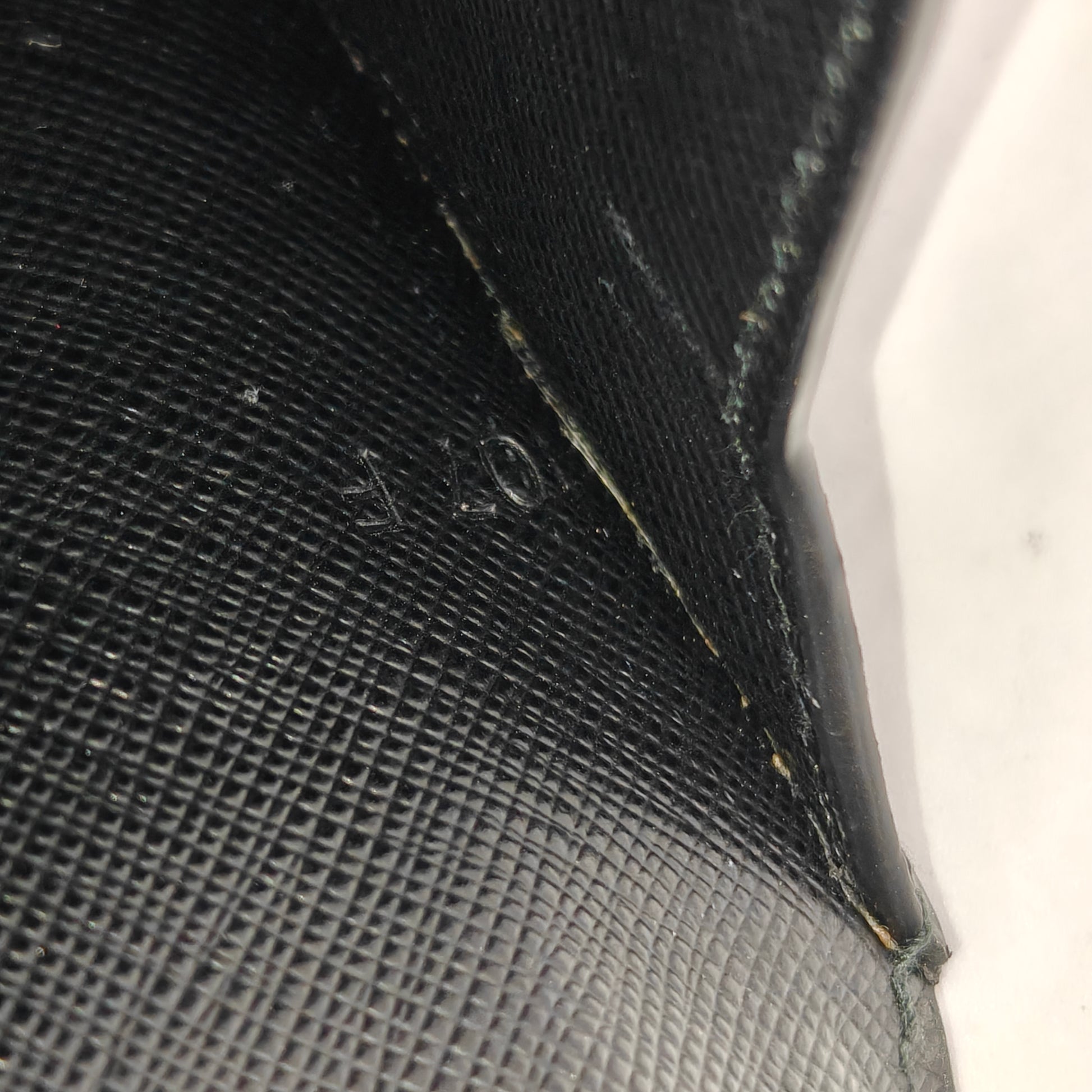 Prada Black/Blue Saffiano Leather Envelope Wallet