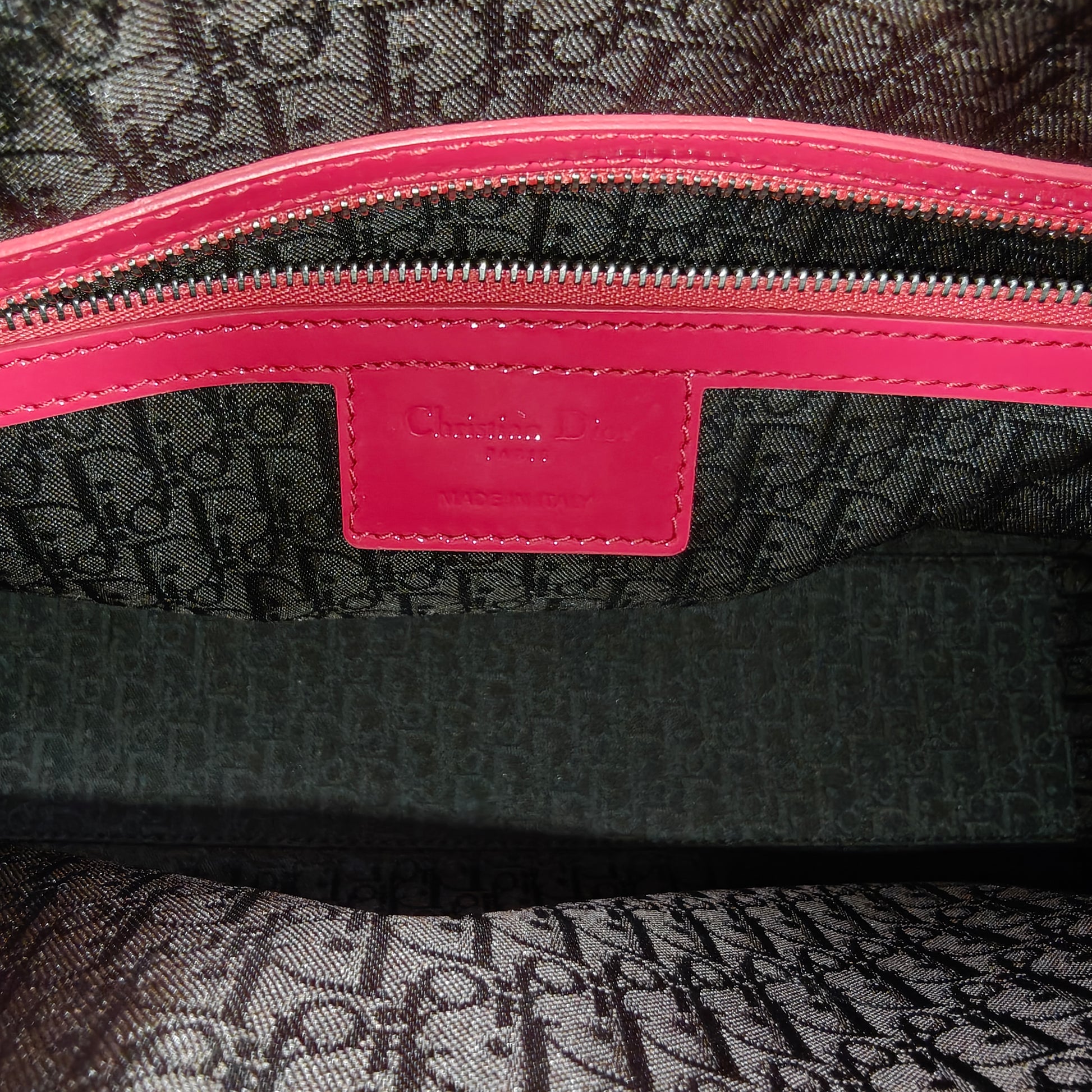 Lady Dior Bag Cannage Quilt Patent Large