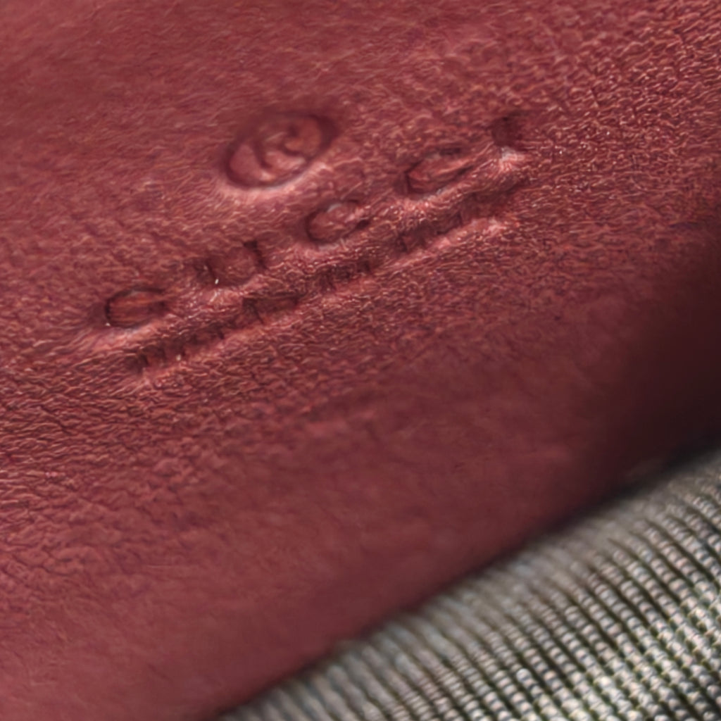 Chain Wallet Blooms Print GG Coated Canvas